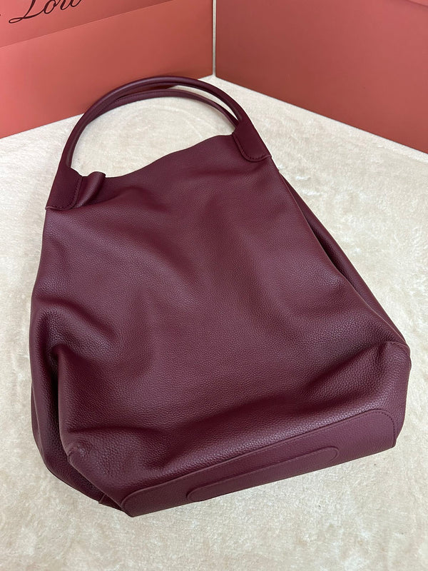 BORSA BALE HOBO EXTRA LARGE 40 IN PELLE DI VITELLO VIOLA GELSO