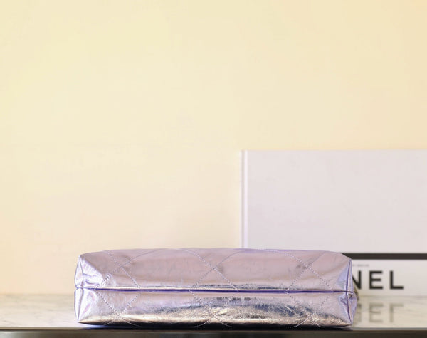 25C Hobo 22 Bag 35cm Violet Metalic Lambskin