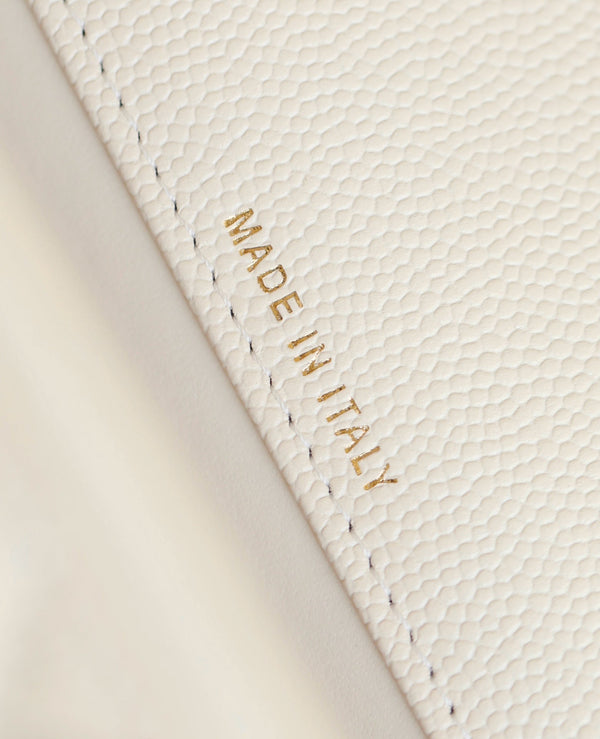 CC 25C Top Handle 18cm Cream Grained Calfskin