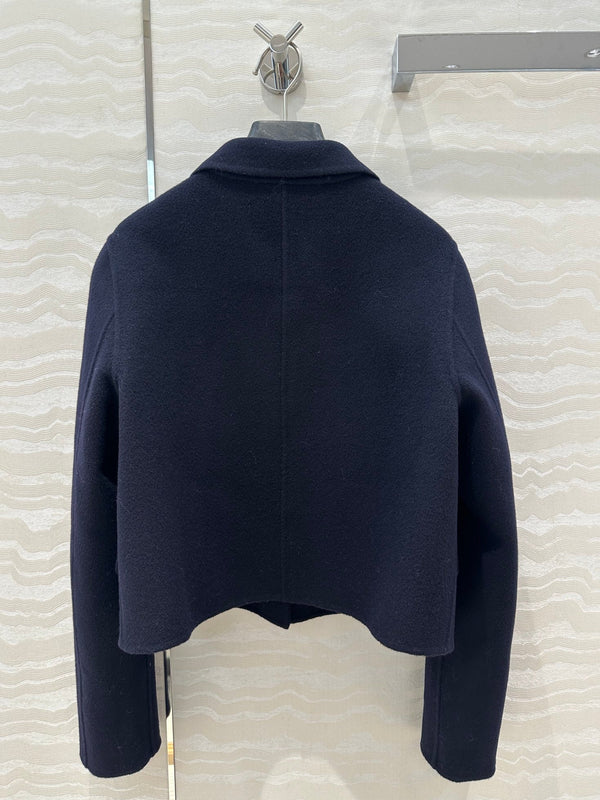 Prada Jacket Navy Blue Wool Cashmere