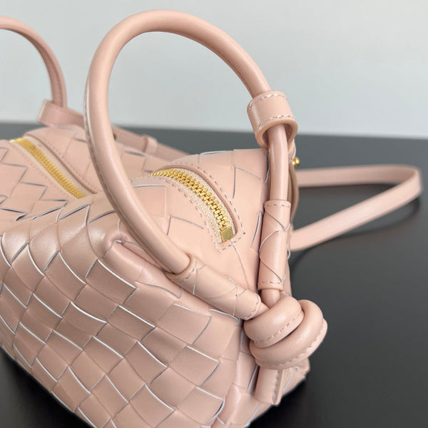 BV Loop Top Handle 19cm Pastel Pink Lambskin