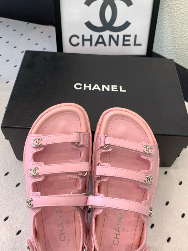 CC Sandals In Pink Lambskin 147000