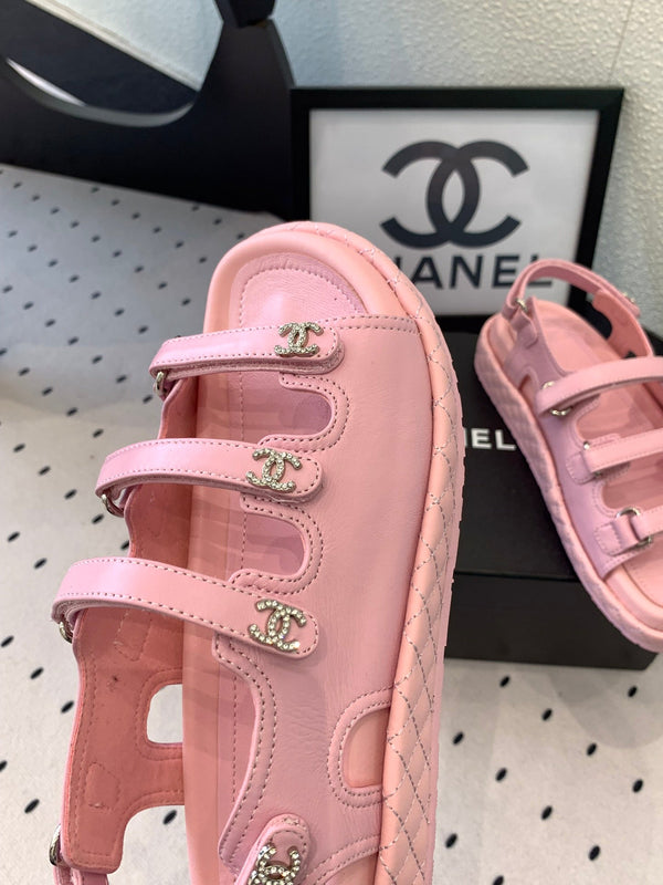 CC Sandals In Pink Lambskin 147000