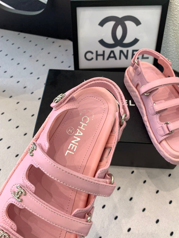 CC Sandals In Pink Lambskin 147000