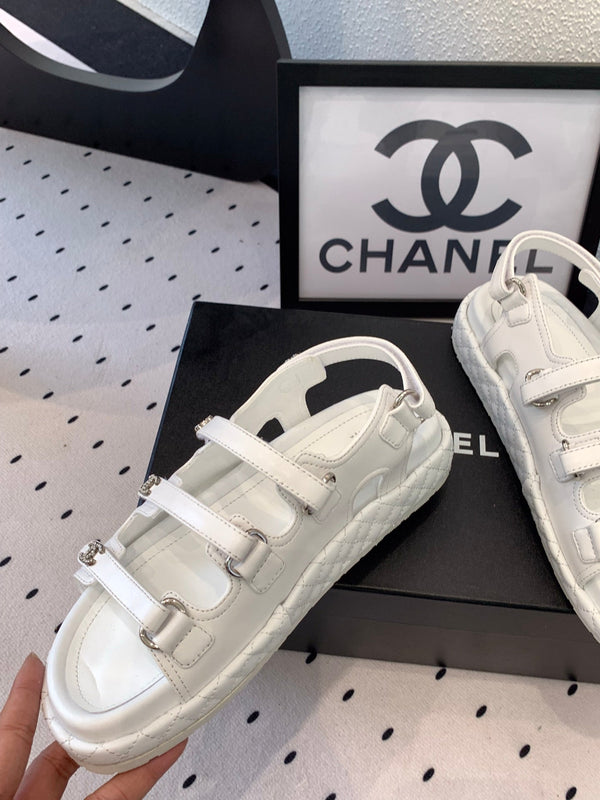 Sandali CC in pelle di agnello bianca 147003