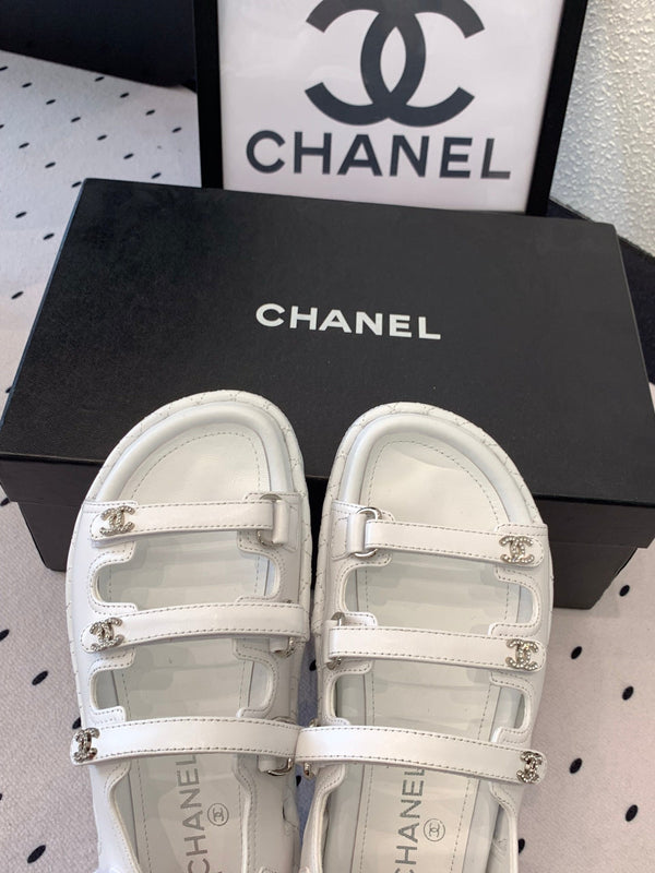 Sandali CC in pelle di agnello bianca 147003