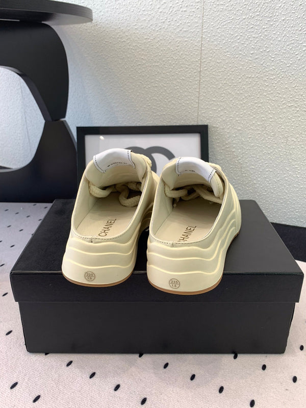 CC Mule Sneaker 50mm In Ivory White Cowhide 147069