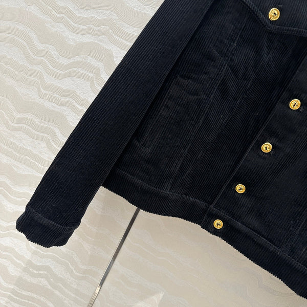 Miu Miu Corduroy Jacket Black Cotton