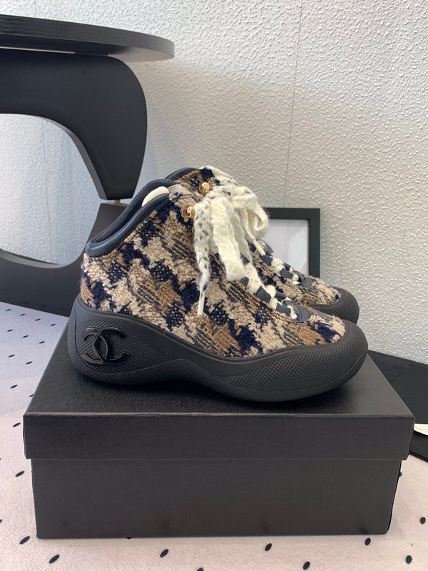 CC Sneaker Boots In Multicolor Tweed Fabric 147110
