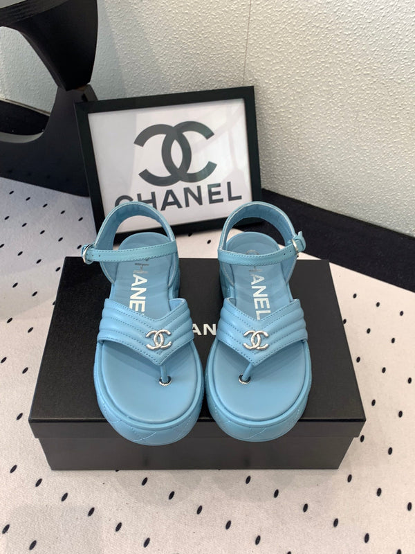 Sandali infradito CC in pelle di agnello blu notte 147039