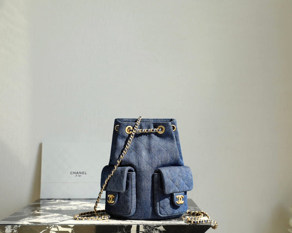 Zaino con coulisse CC 24,3 cm blu scuro denim