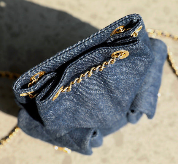 Zaino con coulisse CC 24,3 cm blu scuro denim