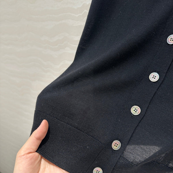 Cardigan Prada 25 in lana nera