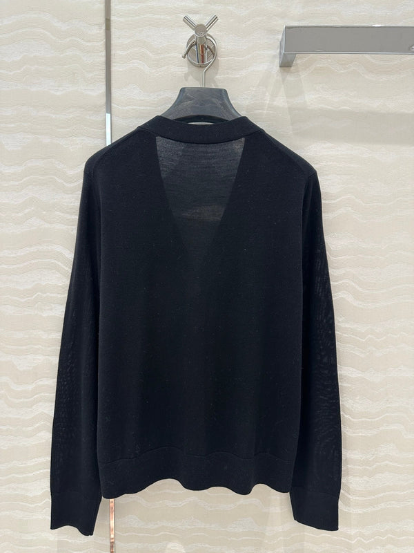 Cardigan Prada 25 in lana nera