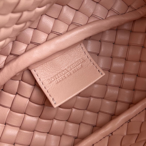 BV Small Cobble Top Handle 23cm Pastel Pink Lambskin