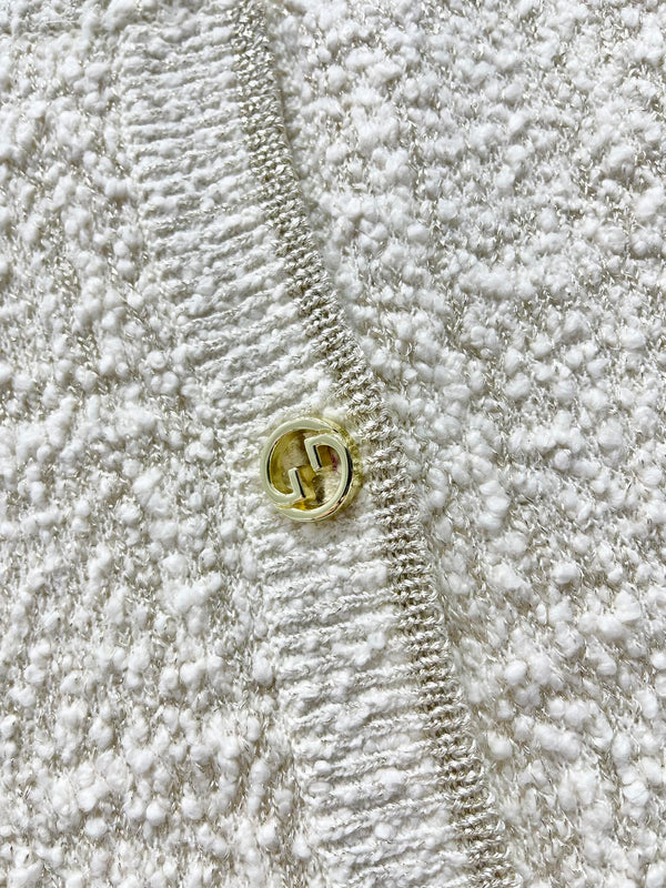 Gucci 2025 Cardigan Cream White Wool