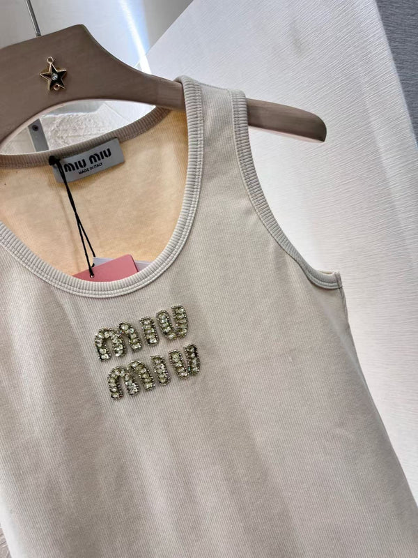 Miu Hand-beaded camisole