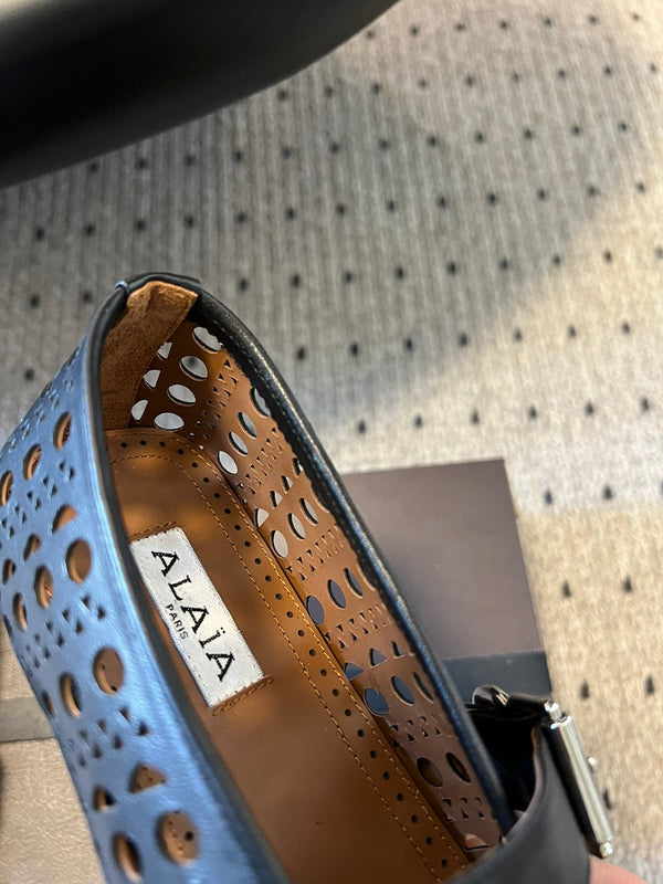 Alaia 25 Vienne Ballet Flats Black Lambskin 303713