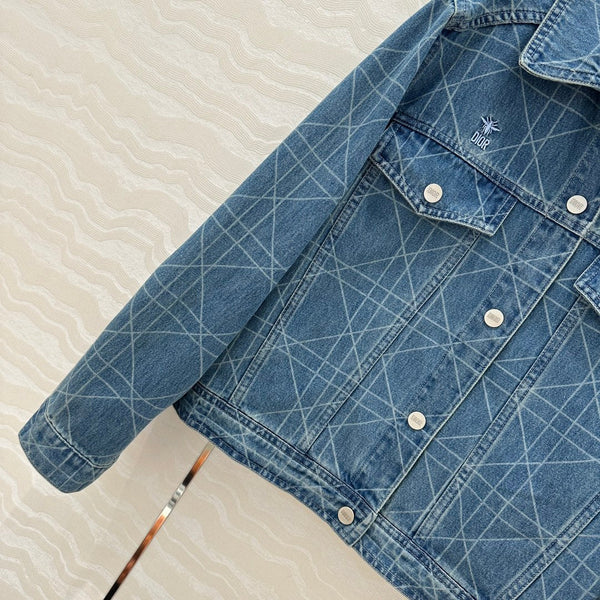 CD Denim Jacket Retro Blue Cotton