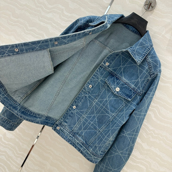 CD Denim Jacket Retro Blue Cotton