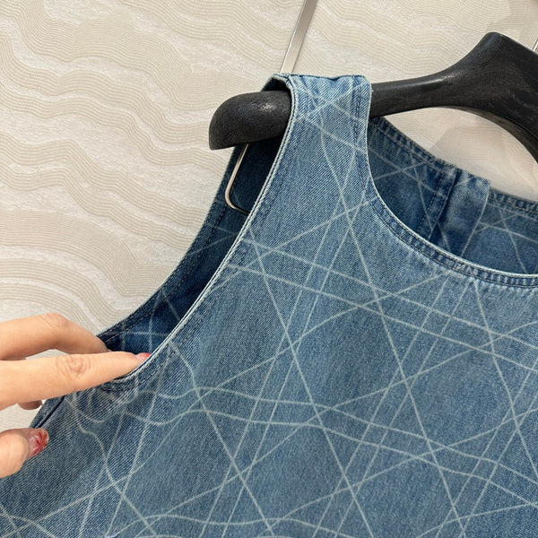 CD Denim dress Retro Blue Cotton