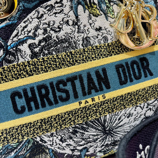 CD Blue Constellation 24 Lady Dior Bag Canvas 336724