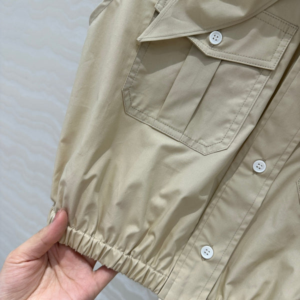 Camicia con gilet e papillon Miu Miu 25 beige in cotone