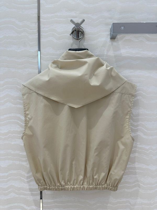 Camicia con gilet e papillon Miu Miu 25 beige in cotone