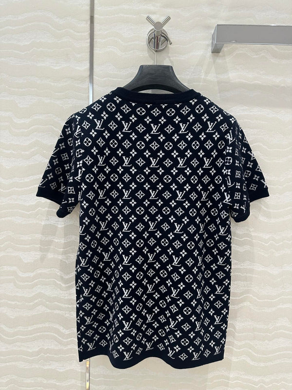 LV 25 T Shirt Black Cotton Cashmere