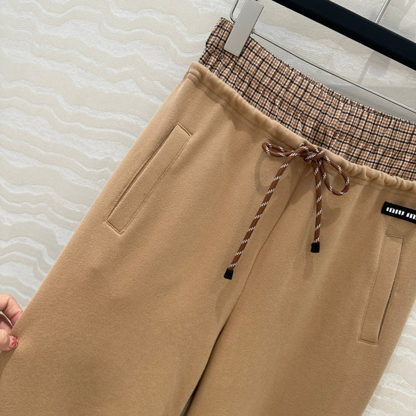 Miu Miu Fake Two-piece Pant Brown Cotton