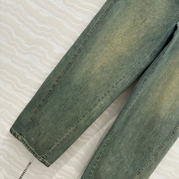 Pantaloni in denim Miu Miu 25 blu cotone