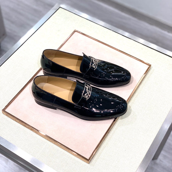 HM Men's Loafer Black Patent Leather 539686