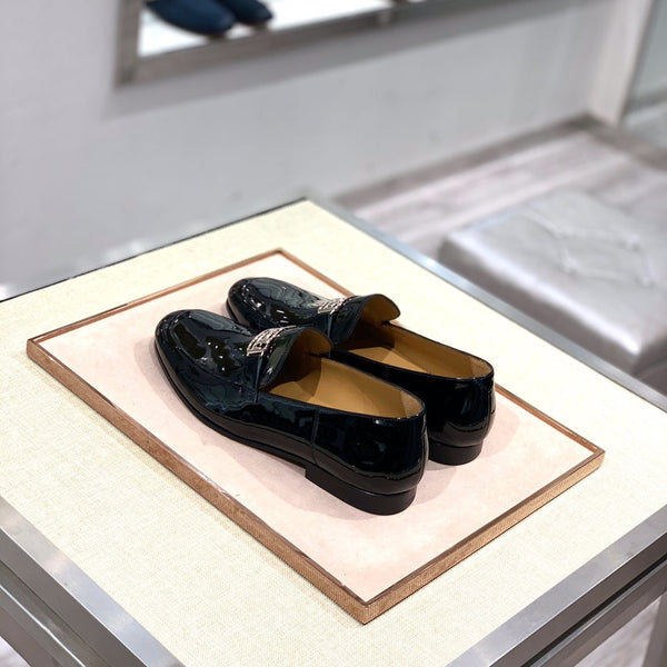 HM Men's Loafer Black Patent Leather 539686