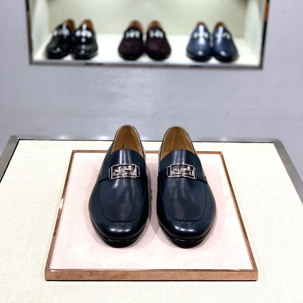 HM Men's Loafer Black Calfskin 539688