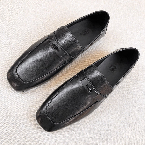 HM Men's Loafer Black Calfskin 539740