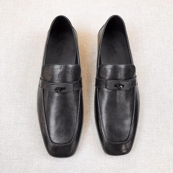 HM Men's Loafer Black Calfskin 539740