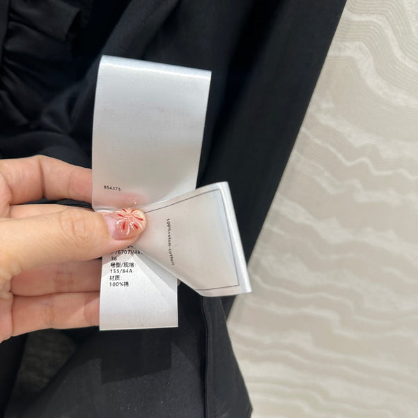 Camicia in pizzo CC in cotone e seta nera