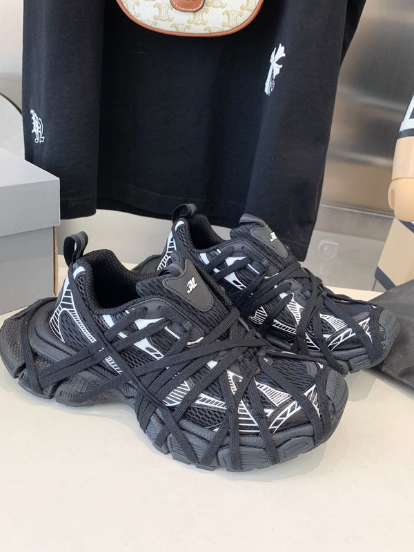 SNEAKER EXTREME LACE 3XL NERO MIX BIANCO