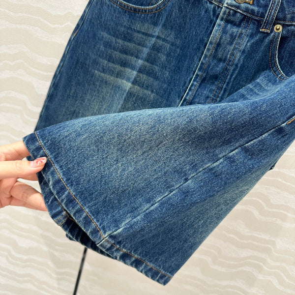 Miu Miu Denim Short Blue Cotton