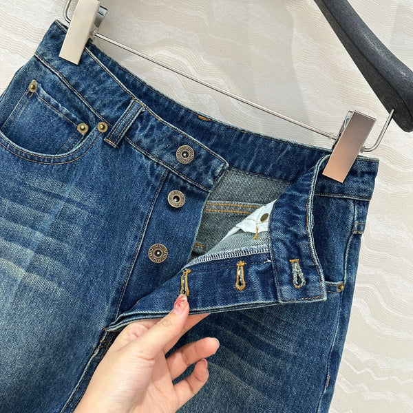 Miu Miu Denim Short Blue Cotton