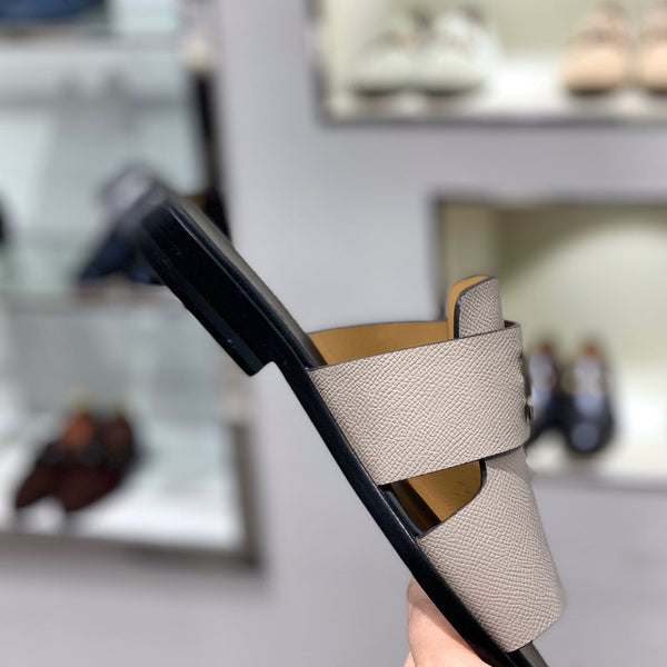 HM Men's Slide Beige Cowhide 567151