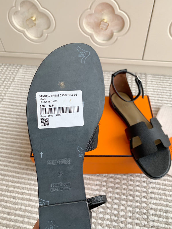 HM 25 Santorini Black Epsom Leather Etoupe Calfskin