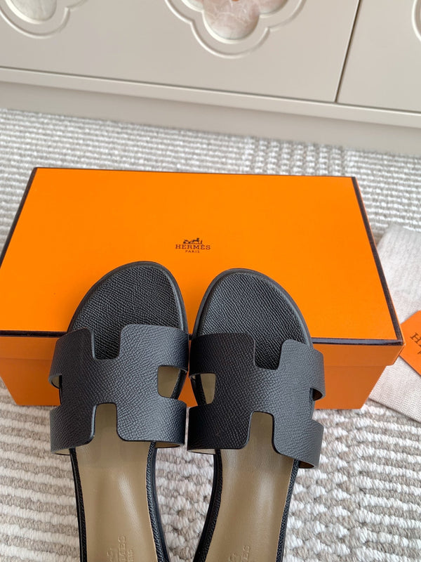 HM 25 Santorini Black Epsom Leather Etoupe Calfskin