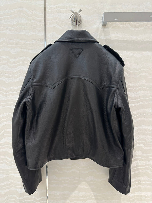 Prada Jacket Black Lamnskin