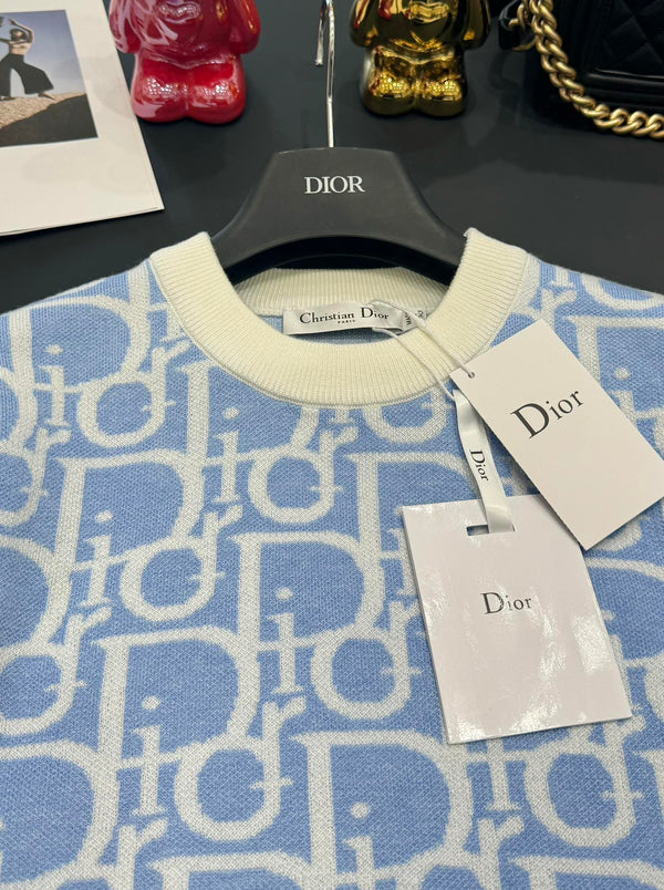 Dior 25 T-Shirt Light Blue Wool 232731