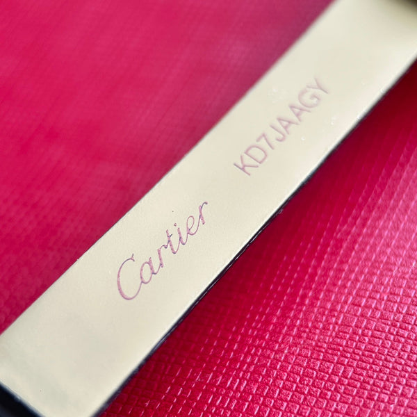 Baignoire 23mm Silver Case Diamond Bezel Black Leather Strap