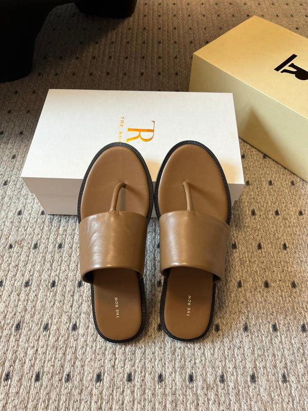 Sandalo piatto Signum in pelle di pecora marrone 282426