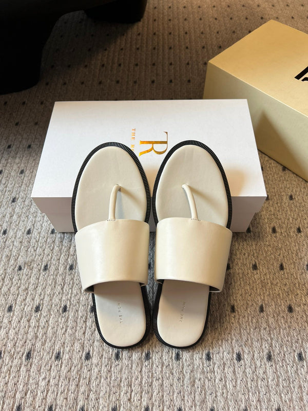 Sandalo piatto Signum in pelle di pecora bianca 282428