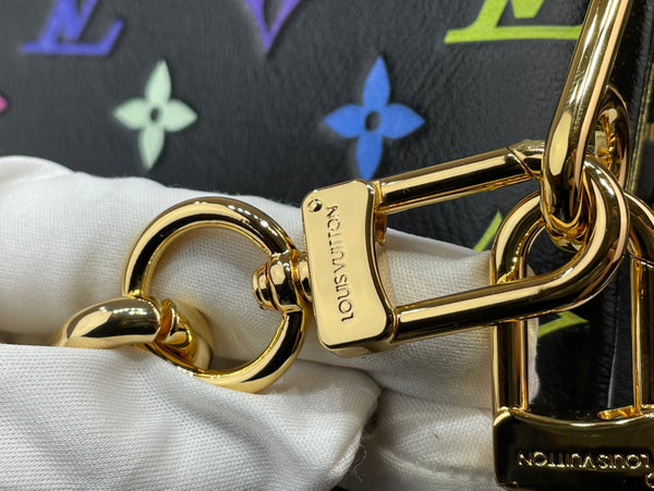 LV x TM Coussin BB 21cm Nero Multicolore Pelle di agnello con monogramma in rilievo