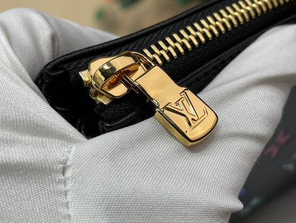 LV x TM Coussin BB 21cm Nero Multicolore Pelle di agnello con monogramma in rilievo